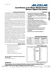 MAX1464 datasheet pdf MAXIM - Dallas Semiconductor