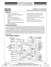VSC8140QR datasheet pdf Vitesse Semiconductor Corporation