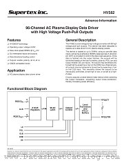 HV582 datasheet pdf Supertex Inc
