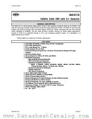 AK4113 datasheet pdf Asahi Kasei Microsystems