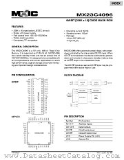 MX23C4096PC-10 datasheet pdf Macronix International