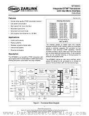MT8888CP1 datasheet pdf Zarlink Semiconductor