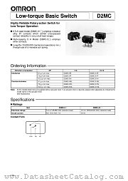 D2MC-5HL datasheet pdf OMRON Electronics