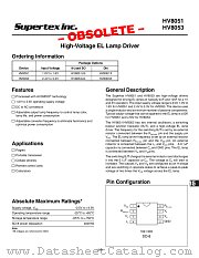 HV8051 datasheet pdf Supertex Inc