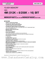 MBM29F400TC-70PFTR datasheet pdf Fujitsu Microelectronics