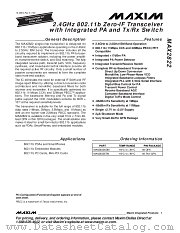 MAX2822ETM datasheet pdf MAXIM - Dallas Semiconductor