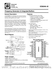 ICS9248YF-81 datasheet pdf Integrated Circuit Systems