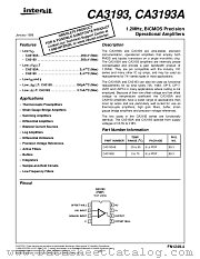 CA3193AE datasheet pdf Intersil