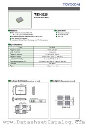 TSX-3225 datasheet pdf TOYOCOM