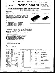 CXK581000M-15LL datasheet pdf SONY