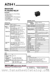 AZ941-1CH-12DE datasheet pdf ZETTLER electronics