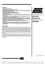 U3745BM-MFLG3 datasheet pdf Atmel