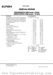 EDS2508APSA-7A datasheet pdf Elpida Memory