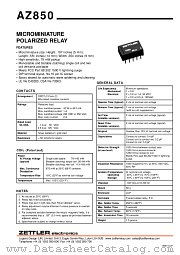 AZ850P1-4.5 datasheet pdf ZETTLER electronics