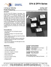 DP74L4B-849HZ datasheet pdf Frequency Devices