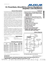 MAX9721CEBC-T datasheet pdf MAXIM - Dallas Semiconductor