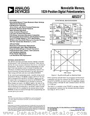 AD5231BRU100 datasheet pdf Analog Devices