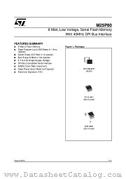 M25P80-VMW6TP datasheet pdf ST Microelectronics