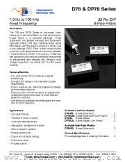 DP78L8B-849HZ datasheet pdf Frequency Devices