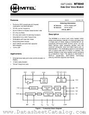 MT8840AS datasheet pdf Mitel Semiconductor