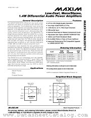 MAX9719DETE datasheet pdf MAXIM - Dallas Semiconductor