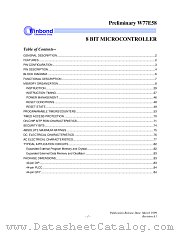 W77E58P-40 datasheet pdf Winbond Electronics