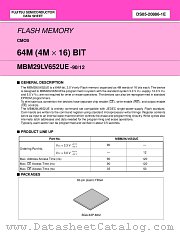 MBM29LV652UE90PBT datasheet pdf Fujitsu Microelectronics