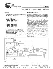 CY7C1327F-100BGI datasheet pdf Cypress