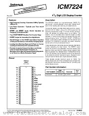 ICM7224IPL datasheet pdf Intersil
