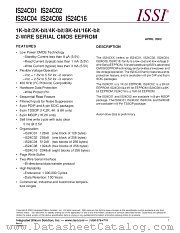 IS24C04-3ZA datasheet pdf Integrated Silicon Solution Inc