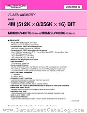 MBM29LV400TC-90PBT datasheet pdf Fujitsu Microelectronics
