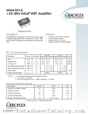 MMA701A datasheet pdf Aeroflex Circuit Technology