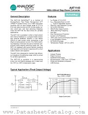 AAT1143IJS-2.5-T1 datasheet pdf ANALOGIC TECH
