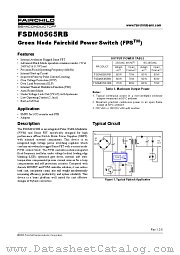 FSDM0565RBI datasheet pdf Fairchild Semiconductor