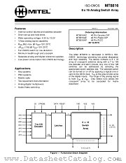 MT8816AE datasheet pdf Mitel Semiconductor