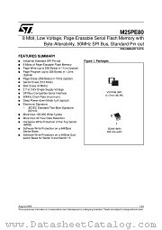 M25PE80-VMW6TP datasheet pdf ST Microelectronics