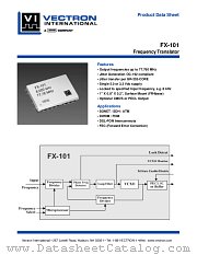 FX-101-CAF-A1P2 datasheet pdf Vectron