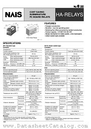 HA1-AC12V datasheet pdf Matsushita Electric Works(Nais)