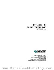 PI7C21P100 datasheet pdf Pericom Technology