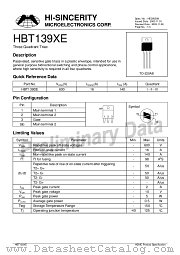 HBT139DE datasheet pdf Hi-Sincerity Microelectronics