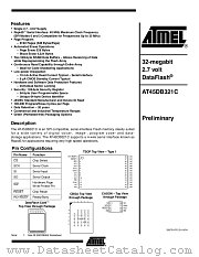 AT45DB321C-CNC datasheet pdf Atmel