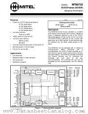 MT90732AP datasheet pdf Mitel Semiconductor