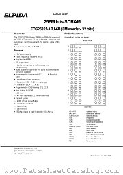 EDS2532AABJ-6B datasheet pdf Elpida Memory