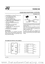 74VHC125T datasheet pdf ST Microelectronics