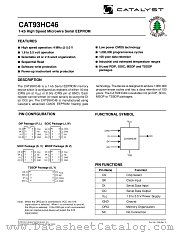 CAT93HC46SA-1.8TE13 datasheet pdf Catalyst Semiconductor