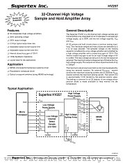 HV257X datasheet pdf Supertex Inc
