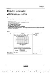 MCR006 datasheet pdf ROHM