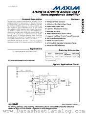 MAX3654 datasheet pdf MAXIM - Dallas Semiconductor