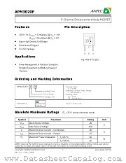 APM3020P datasheet pdf ANPEC Electronics Corporation