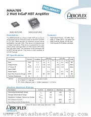 MMA709 datasheet pdf Aeroflex Circuit Technology